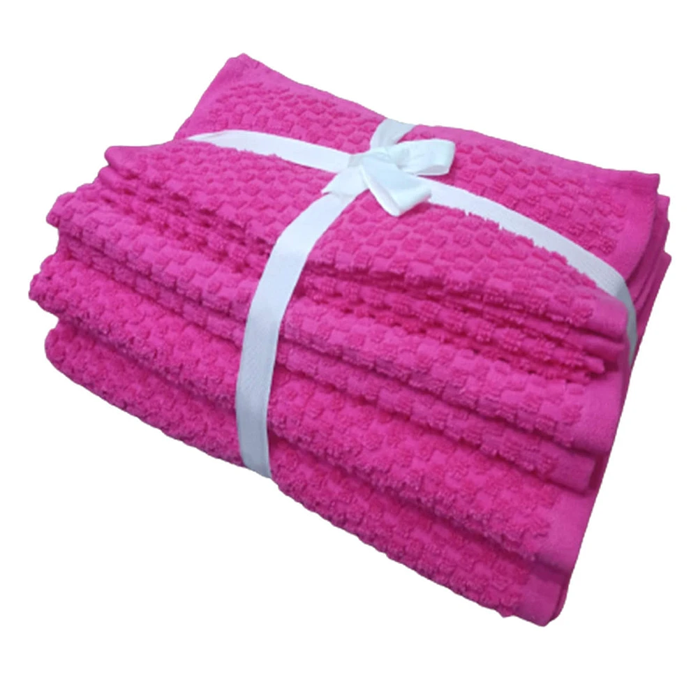 Oh Joy! 8-Piece Hot Pink Textured Bath Towel Bundle