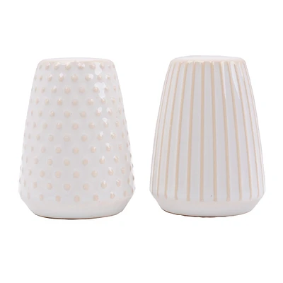 Pasadena White Salt & Pepper Shaker Set