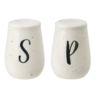 Farmhouse Speckled Stoneware Salt & Pepper Shaker Set