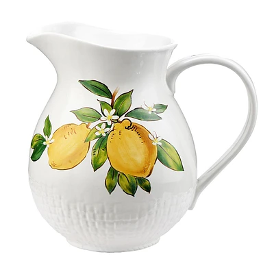 Italian Farmhouse Lemon Print Pitcher