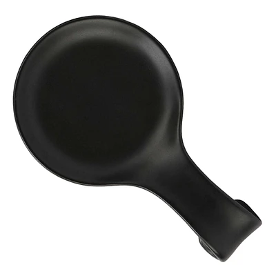 Crosby St. Matte Black Stoneware Spoon Rest