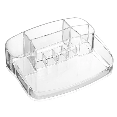 9-Section Clear Cosmetic Organizer