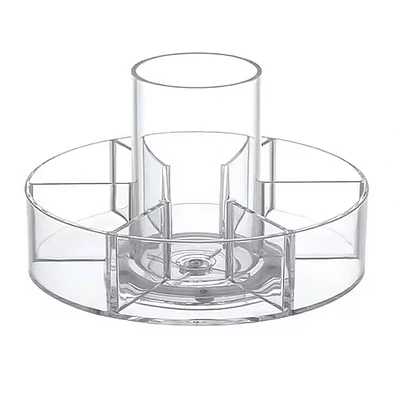 Round Rotating Cosmetic Organizer, Clear