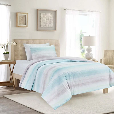 Piece Multi-Striped Duvet Set with Insert