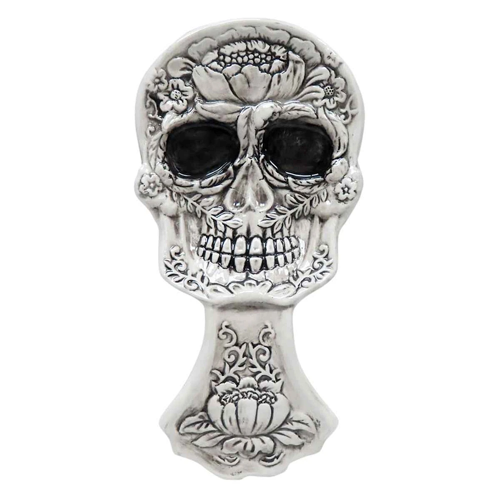 White Skull Spoon Rest, 8.8x4