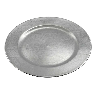 Shiny Silver Charger Plate, 13"