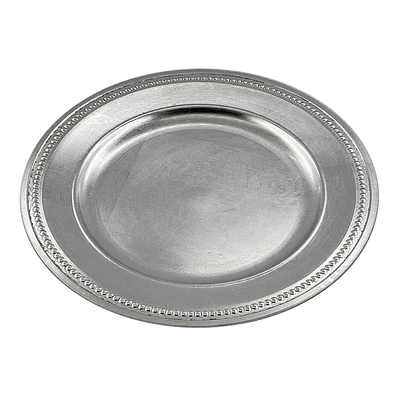 Natural Silver Charger Plate, 13"