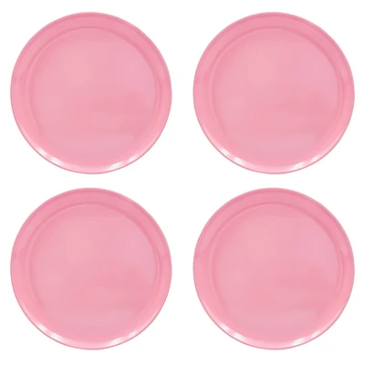 Set of 4 Solid Melamine Dinner Plates