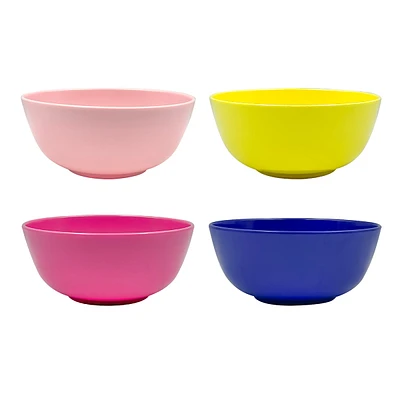 Oh Joy! Set of 4 Multicolor Melamine Cereal Bowls, 6"