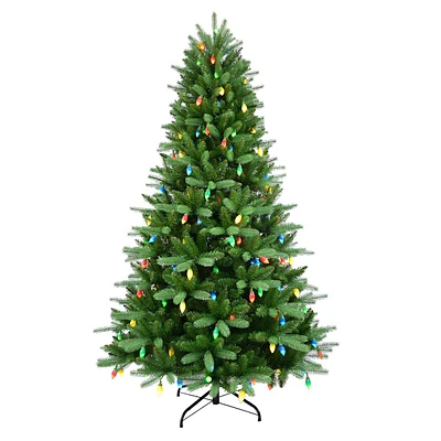 (B23) Pre-Lit Anderson Spruce Christmas Tree, 7.5'