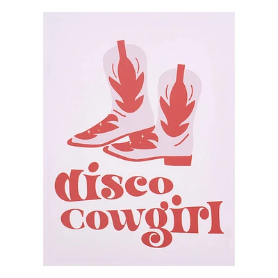 Disco Cowgirl Canvas Print Wall Art, 12x16