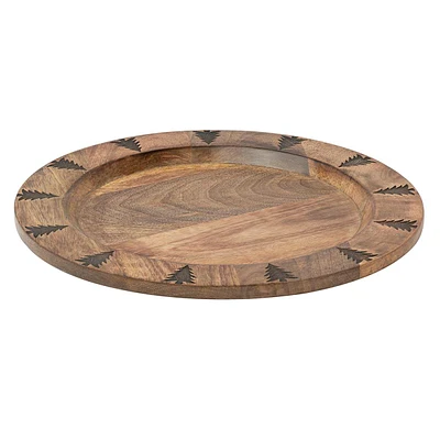 Wooden Tree Charger Plate, 12"