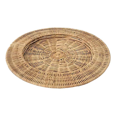 Providence Natural Rattan Charger Plate, 13.8"