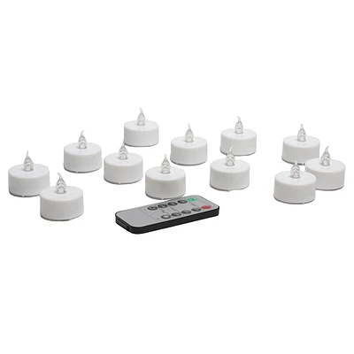 12-Pack LED Tealight Candle Set with Remote