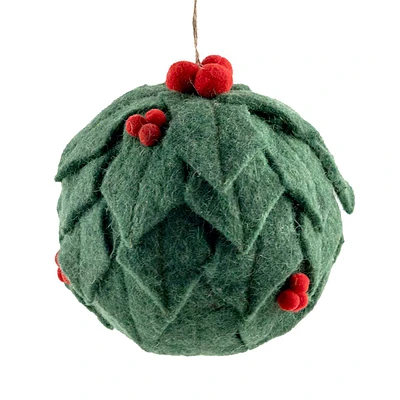 Green Felt Ornament, 5.3"