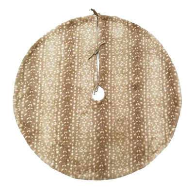 Faux Fawn Fur Tree Skirt, 48"