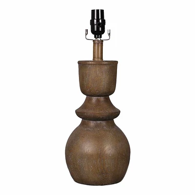 Grey Wood Spindle Accent Lamp Base, 17"