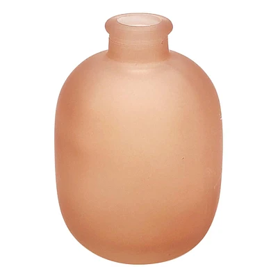 Tracey Boyd Pink Frosted Glass Bud Vase, 4"