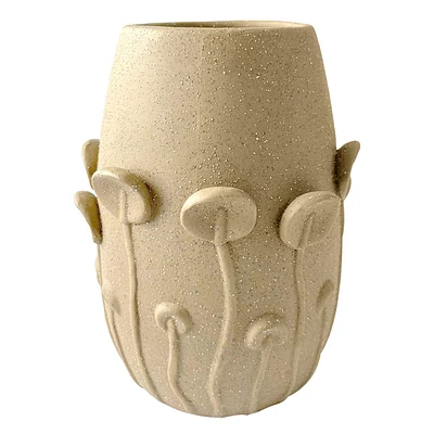 Brown Mushroom Ceramic Vase