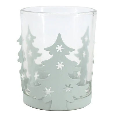 Light Green Metal Tealight Candle Holder, 3"