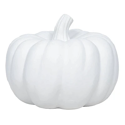 White Ceramic Plaster Pumpkin