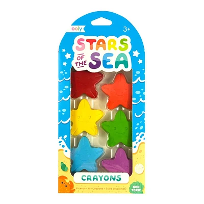 Set of 6 Sea Star Crayons