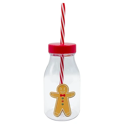 Gingerbread Boy Milk Bottle, 13oz