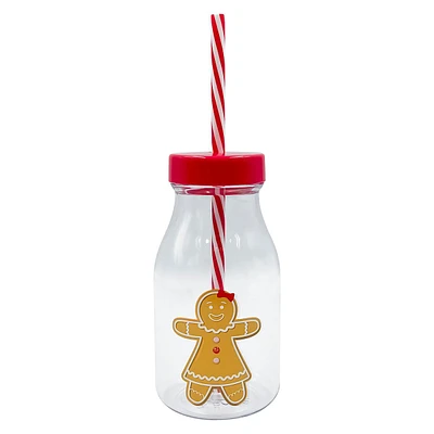 Gingerbread Girl Milk Bottle, 13oz