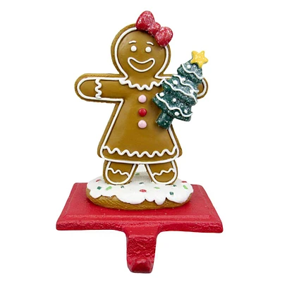 Gingerbread Girl Stocking Holder, 6"