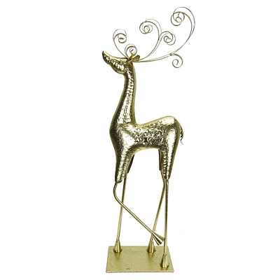 35 in Metal Gold Deer