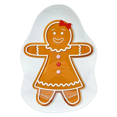 Gingerbread Girl Plate, 10.5x7.5