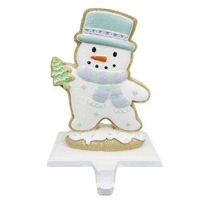 Mrs. Claus' Bakery Metal Stocking Holder Gingerbread Snowman, 7"