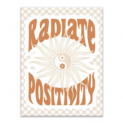 Radiate Positivity Canvas Wall Sign, 16x20