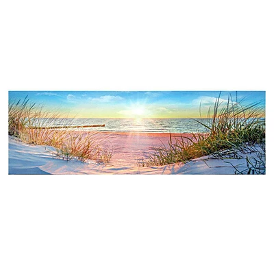 Beach View Canvas Wall Art, 36x12