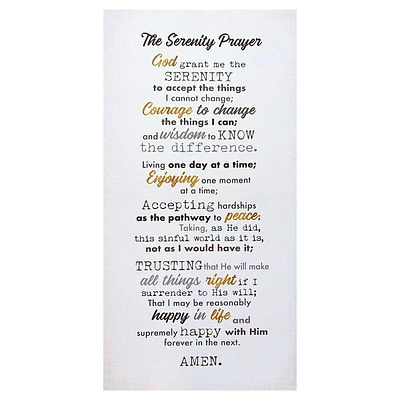 The Serenity Prayer Canvas Wall Sign, 12x24