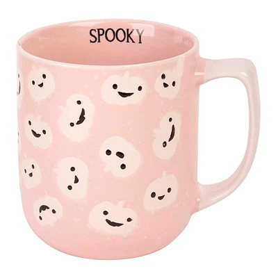 Pink Spooky Pumpkin Mug, 16oz