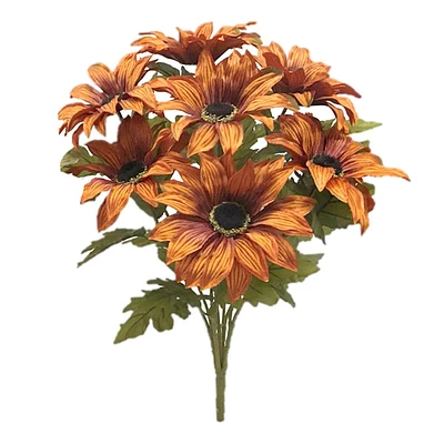 Brown Aster Daisy Floral Bush, 19x10