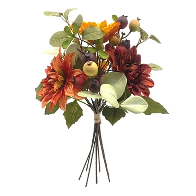 Dahlia & Pomegranate Mix Fall Bouquet, 17"