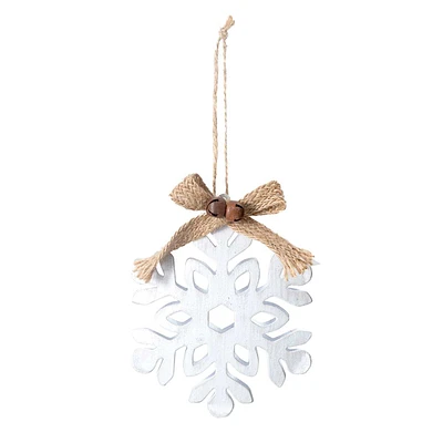 Rustic Metal Snowflake Christmas Ornament, 4.5"