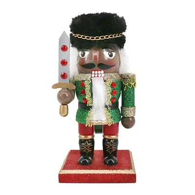 Green Coat Nutcracker with Sword, 6"