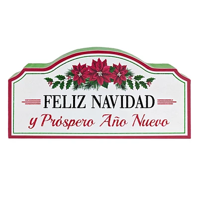 Classic Christmas Feliz Navidad Table Sign