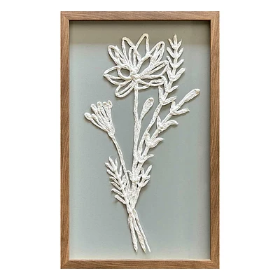 Providence Glass Framed Paper Flower Wall Art