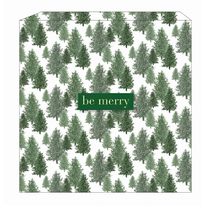 Gift Card Holder Flip Top Lid Pine Trees