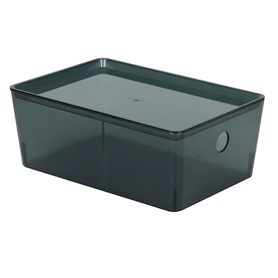 Clear & Black Storage Container