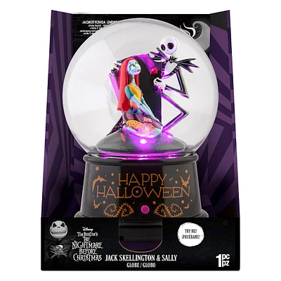 Nightmare Before Christmas Jack & Sally Pre-Lit Globe, 4.5"