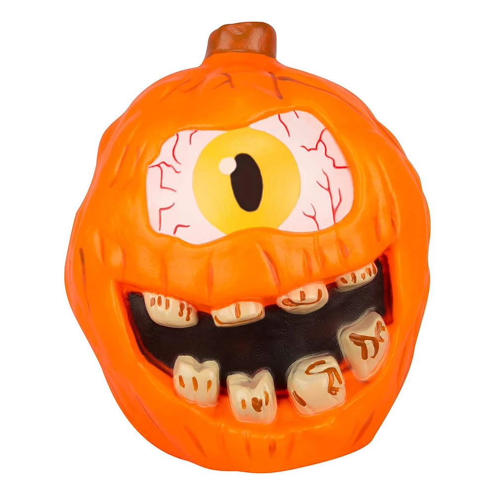 Orange One-Eyed Jack-o'-Lantern Blow Mold, 12"