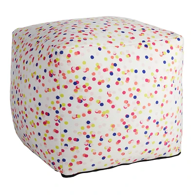 Oh Joy! Confetti Dot Pouf, Multicolor