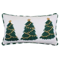 Tree Trio Printed Throw Pillow, 14X24