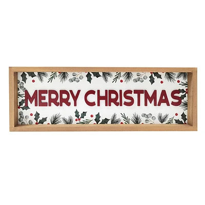 Green Merry Christmas Sign, 13.8"