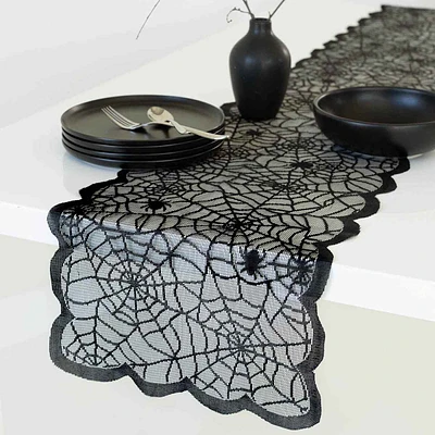 Spiderweb Lace Table Runner, 72x13